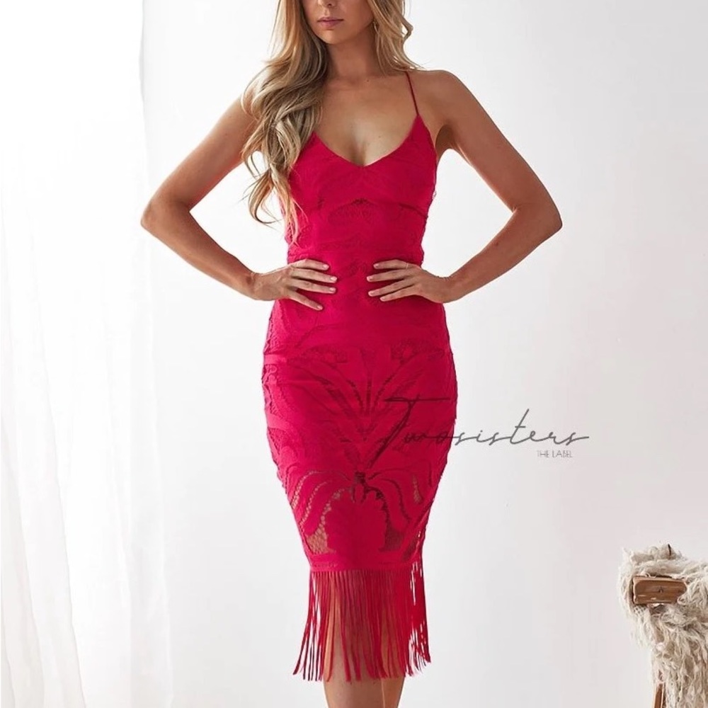 Jaus Khaleesi Dress - Hot Pink
